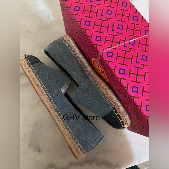 Tory Burch Color-Block Jean Material Flat espadrille - Picture 4 of 4